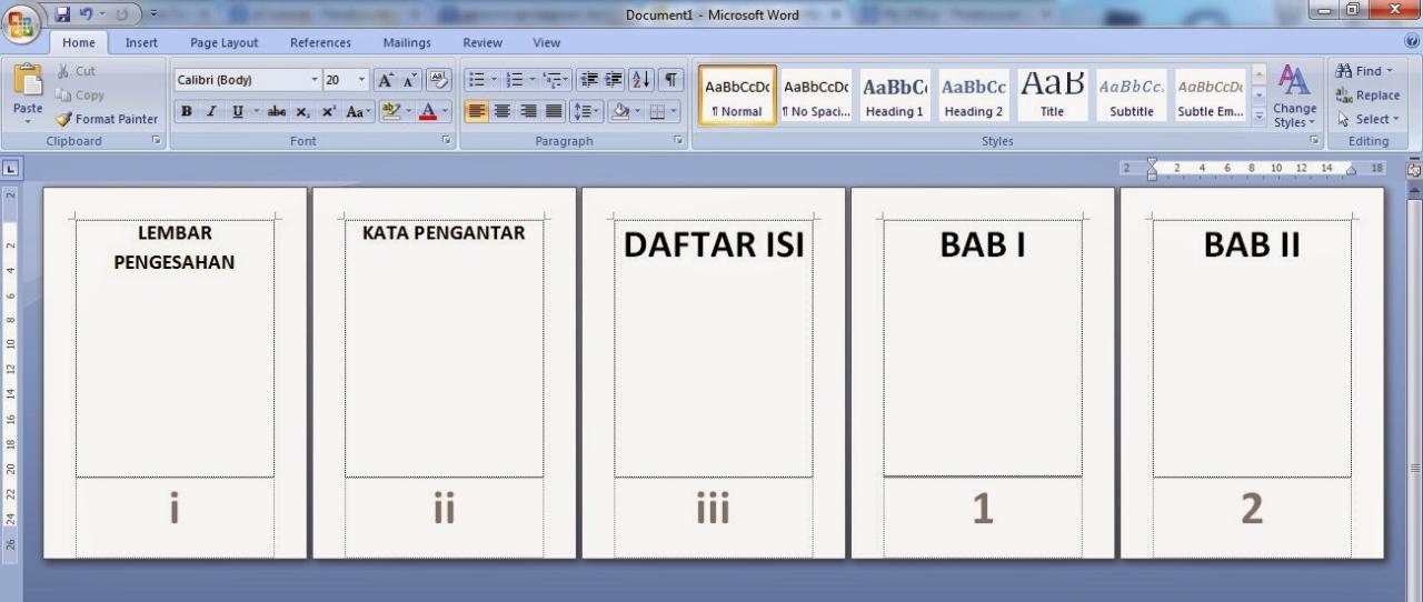 Cara membuat halaman berbeda di word