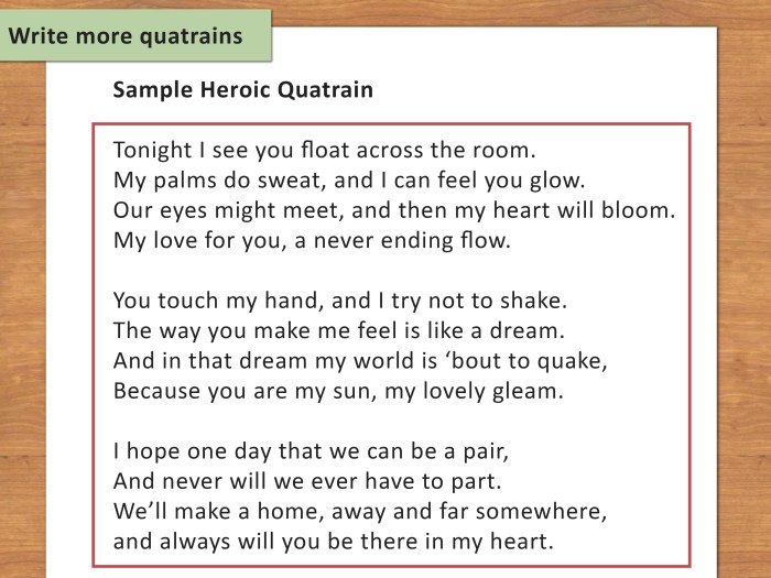 Quatrain poetry poem prose listing terms