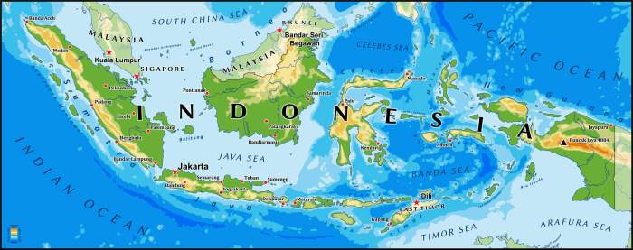 Indonesia geographic location equator